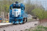 GMTX 2198 sits on the former C&NW Milwaukee to Madison main just east of Calhoun Road